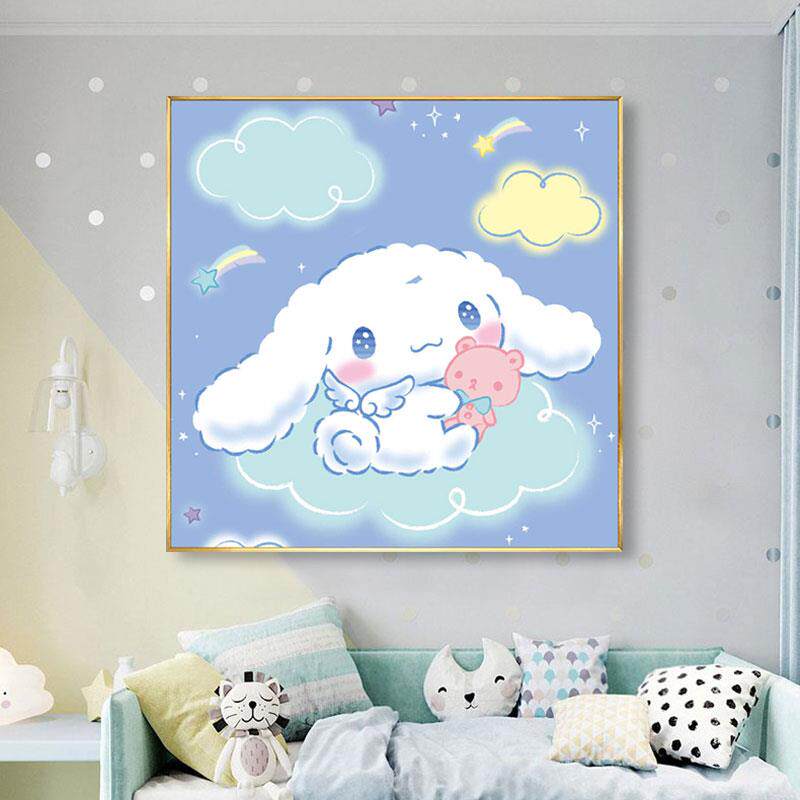 2025满钻新款卡通钻石画卧室可爱玉桂狗点贴钻十字绣儿童手工简单