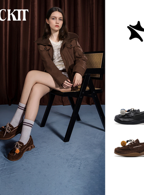 COCKTT乐福鞋早春新款英伦风复古潮街设计师异形厚底增高休闲单鞋