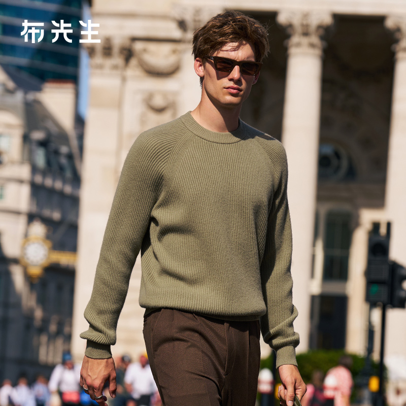 布先生轻奢100%山羊绒长袖男款