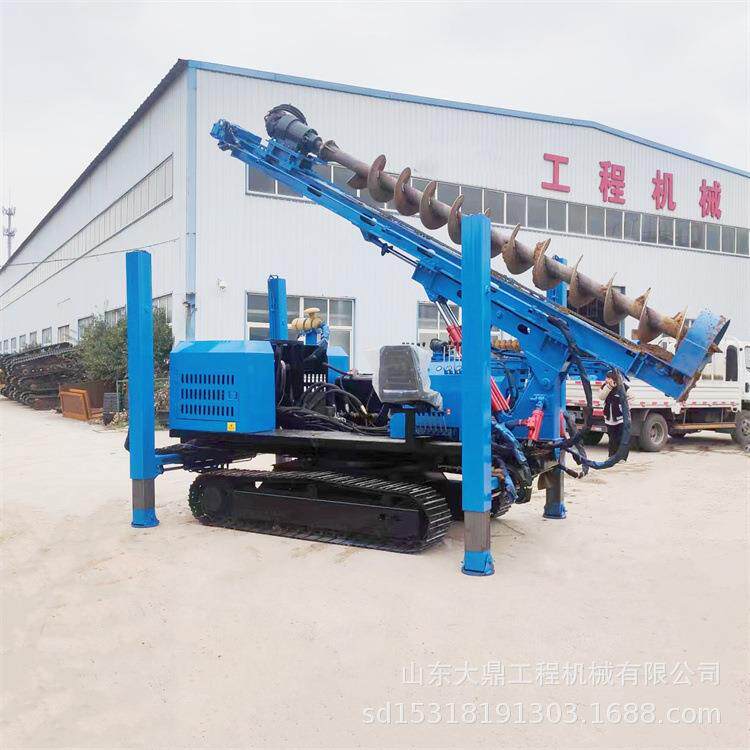 狭窄巷道履带式引孔机 民房地基履带打桩机 小型螺旋打眼机
