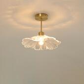 楼梯衣帽间玄关走廊简约厅灯玻璃网红吸顶灯具入户门全铜过道阳台