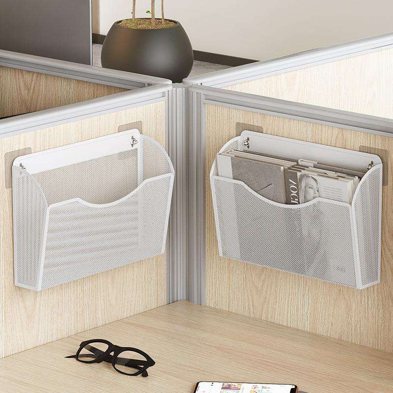 办公桌收纳盒壁挂式墙上A4纸文件夹架子工位整理创意杂志书桌薇妍