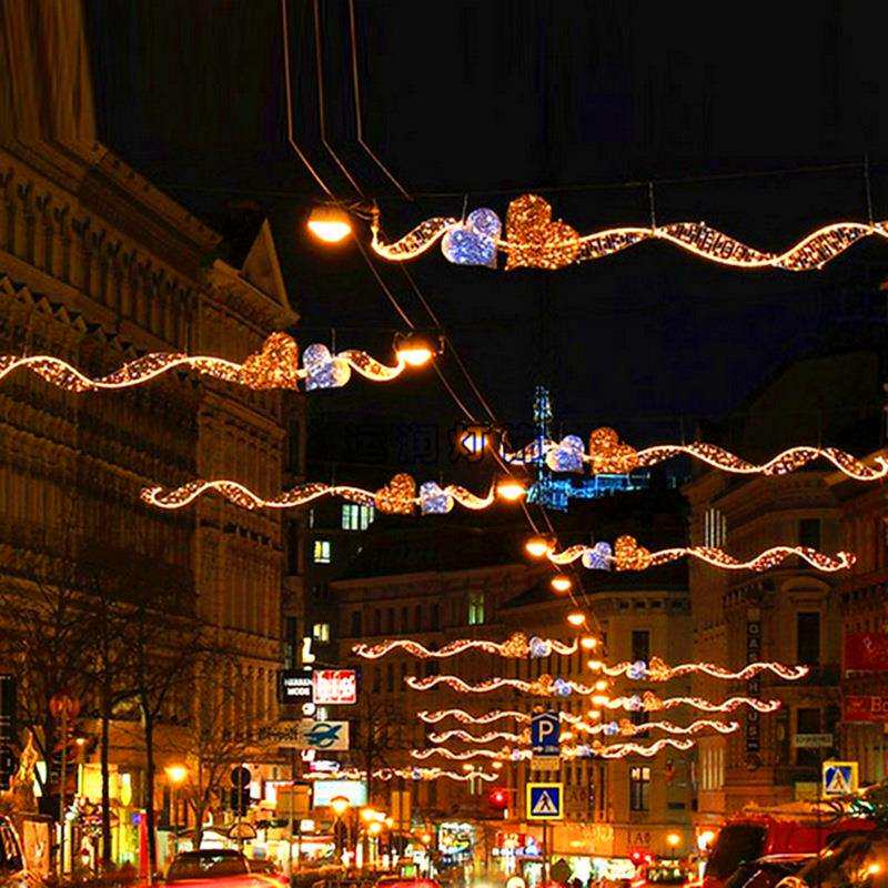 LED跨街造型节日装饰景观灯 源头厂家户外亮化灯杆艺术图案夜景灯