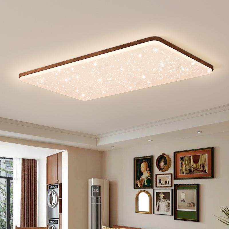 胡桃木色客厅吸顶灯中古风浪漫星空卧室书房全光谱护眼卧室吸顶灯,标准件/零部件/工业耗材,车间地垫,淘宝优惠券,粉丝福利购,淘宝优惠卷