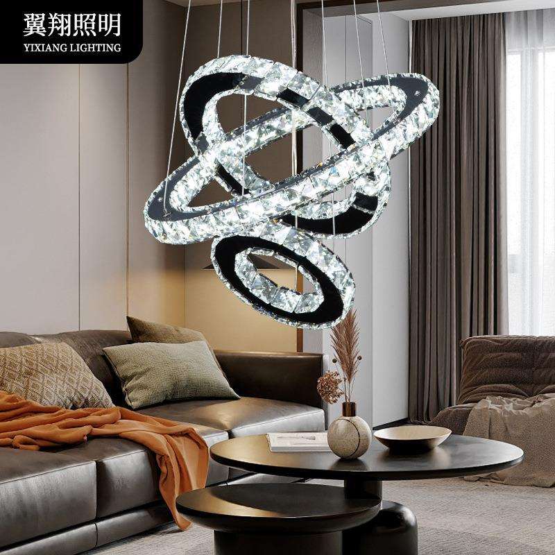 厂家直供水晶吊灯轻奢别墅复式楼客厅灯酒店餐厅灯复式楼梯灯