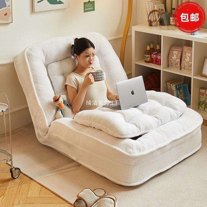 人类狗窝懒人沙发可躺可睡榻榻米阳台折叠两用单人沙发卧室小沙发