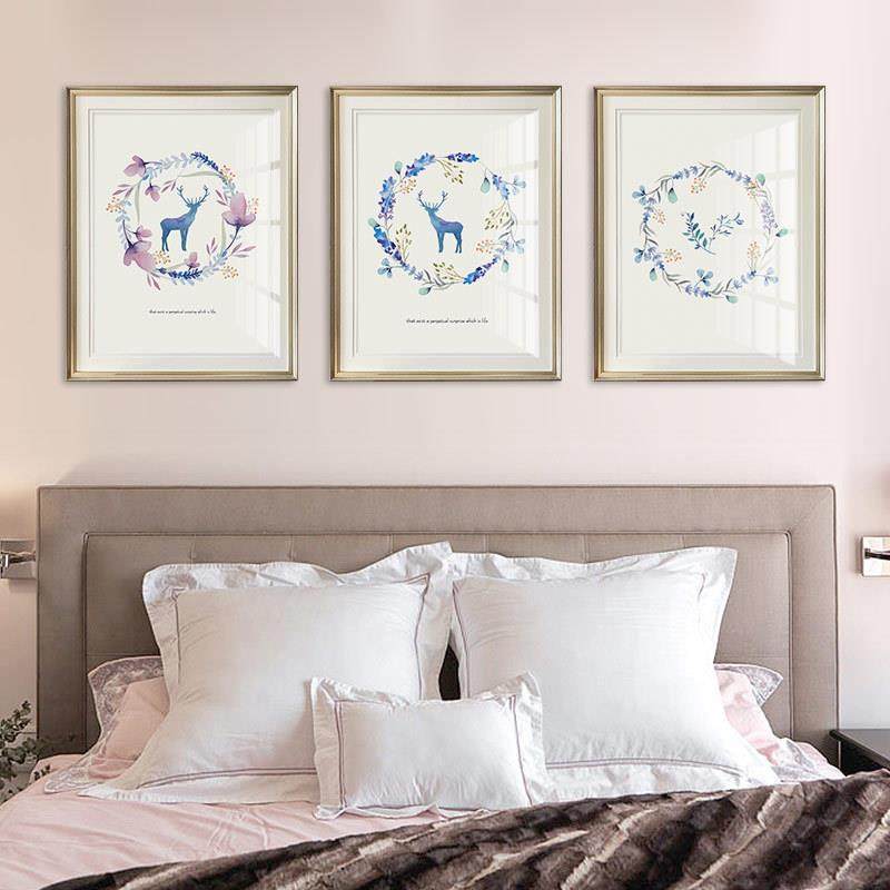 现代简约美式装饰画北欧书房壁画发财鹿餐厅墙画KTV壁画,标准件/零部件/工业耗材,车间地垫,淘宝优惠券,粉丝福利购,淘宝优惠卷