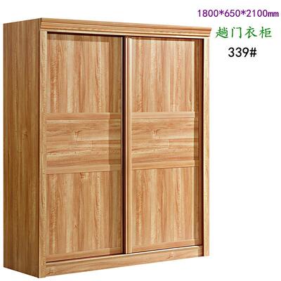 大容量趟门衣柜 推拉移门衣柜 1.8米储衣柜子 现代简约新款双门柜