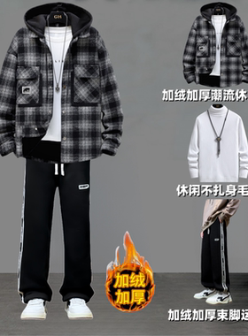 堡萨加绒加厚牛仔外套