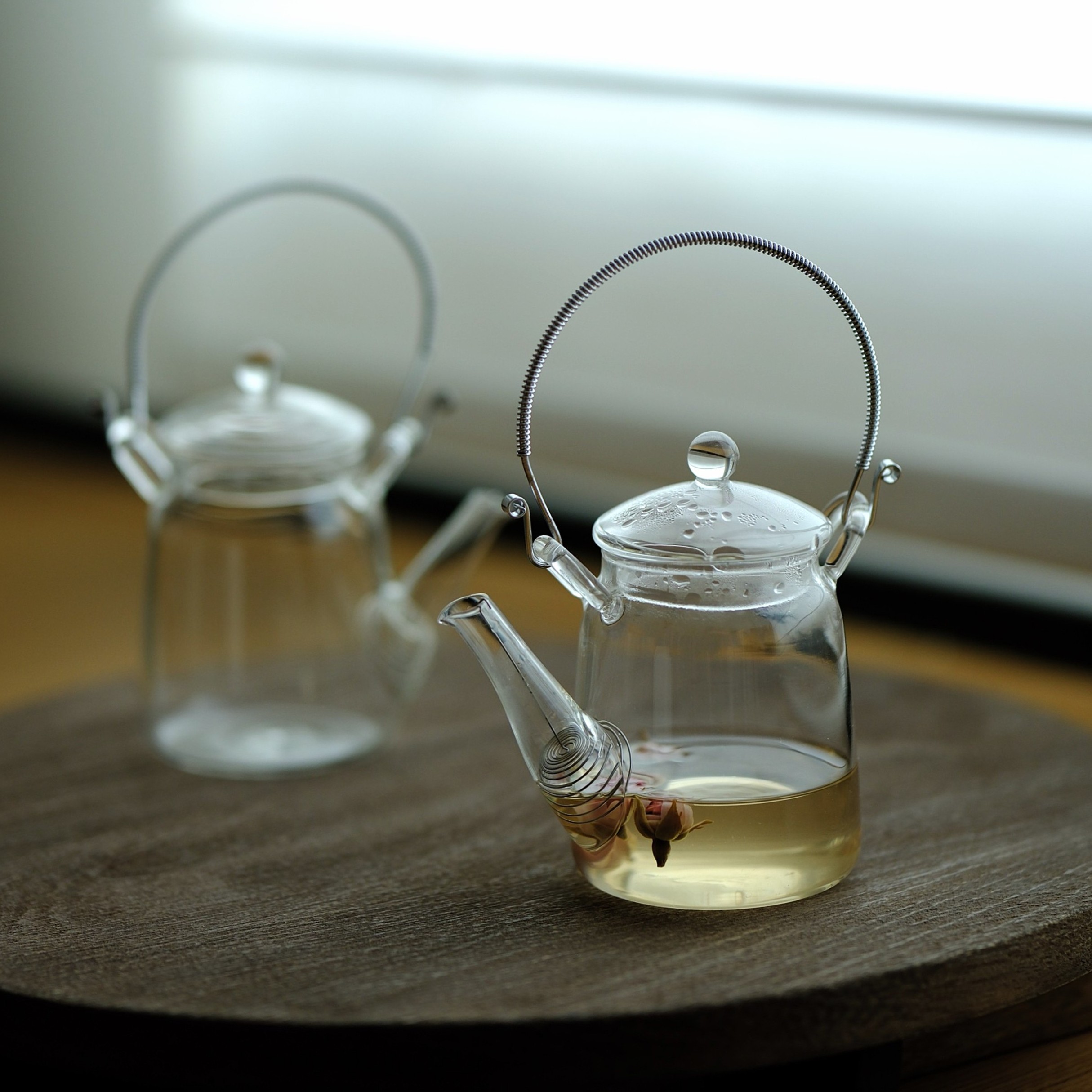 日式耐高温玻璃提梁壶加厚煮茶壶