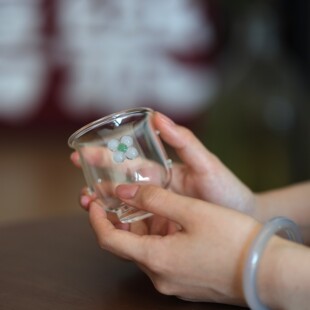 高硼硅玻璃茶杯家用功夫茶具创意四叶草仙女品茗杯公道杯公杯杯子