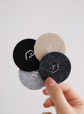 柒月里茶杯垫毛毡杯垫干泡壶承垫片隔热养壶垫吸水耐用结实壶垫