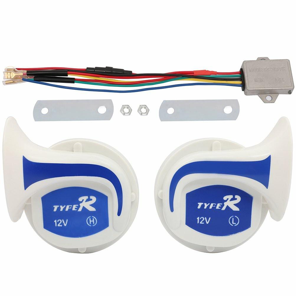 改装蜗牛喇叭12V高音通用300DB鸣笛防水汽车电喇叭snailhorn摩托