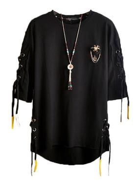 Idopy Korean Fashion Mens Set Style Lace Punk Gothic Pullov