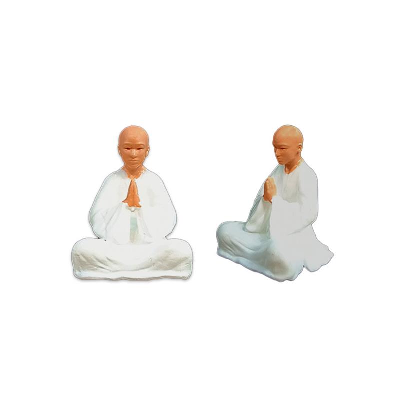 精品创意树脂坐姿禅意和尚小摆件奇石盆景鱼缸微景观造景装饰模型