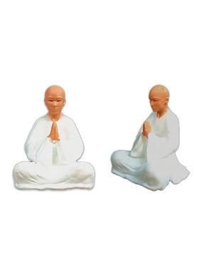 精品创意树脂坐姿禅意和尚小摆件奇石盆景鱼缸微景观造景装饰模型