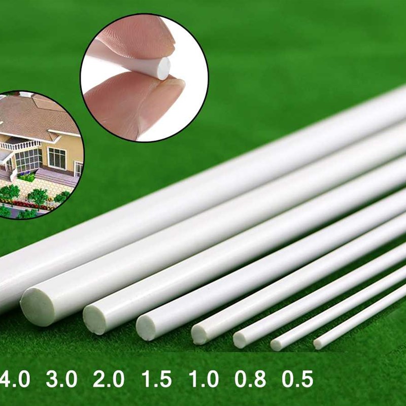 2-50pcs ABS round/ Square solid rod plastic white welding ro