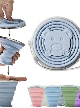 Folding Cup Foldable Collapsible Telescopic Silicone Water B