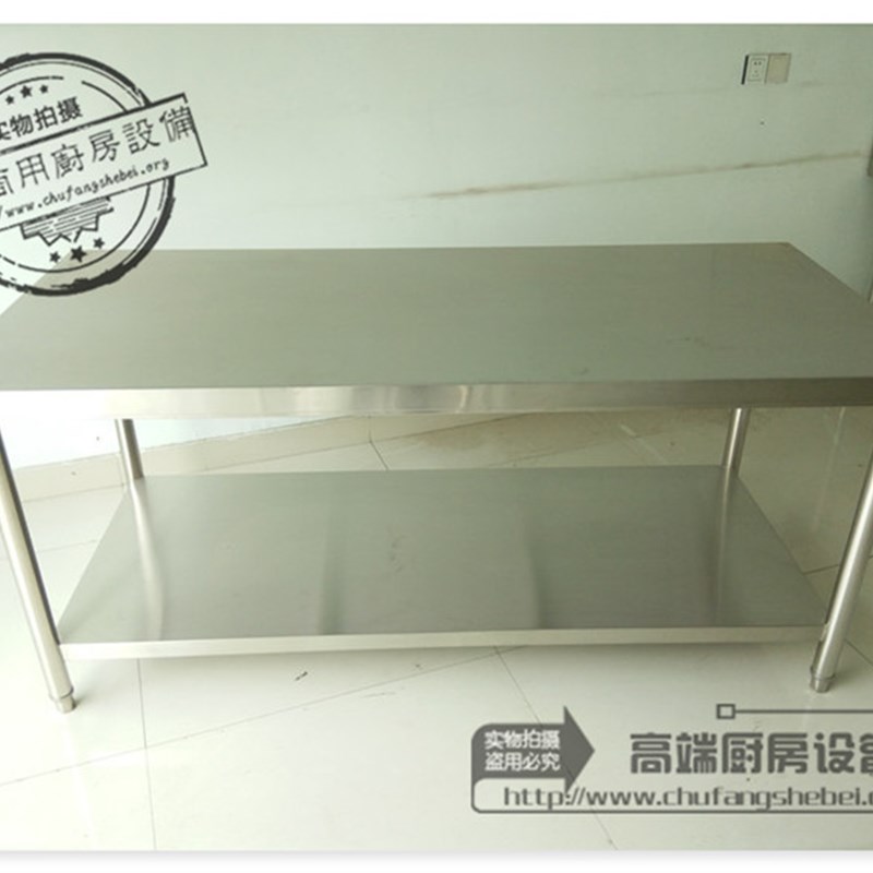好货加厚订做不锈钢双层工作台操作台柜厨房三层饭店打荷台家用商