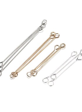 .50pcslot 15 20 25 0 45mm Metal Steel Double Eye Pin Earrin