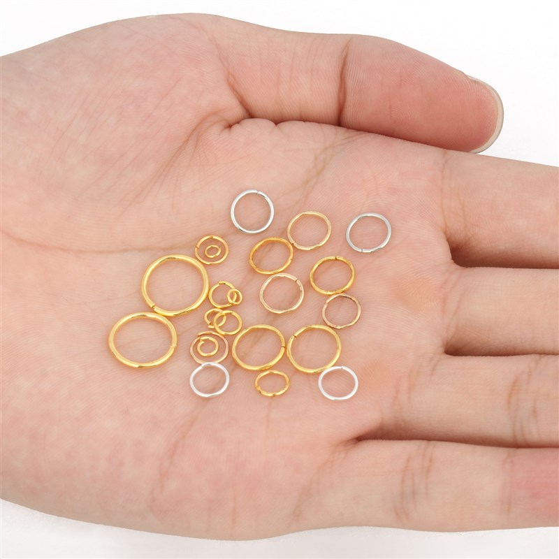 200pcs/lot 3 4 5 6 7 8 10 12mm Jump Rings Split Rings Connec