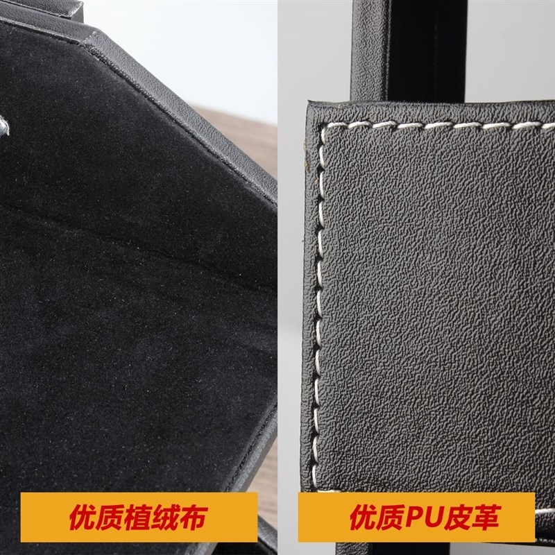 好货创意皮质三层文件架桌面收纳整理文件盘文件座商务资料架办公