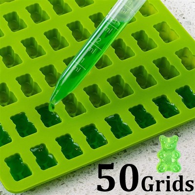 50 Grids Gummy Bear Mold Summer Ice Silicone Molds Candy Jel