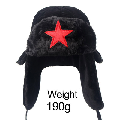 New 2021 Ushanka earflap hats Warm Winter Black Bomber Hat M