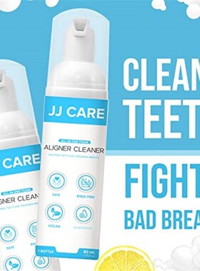 极速JJ CARE Aligner Cleaner [Pack of 2] 80ml  Invisalign Cle