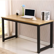 家用钢木桌双人电脑桌台式写字书桌学习办公桌小吃店餐桌可定制