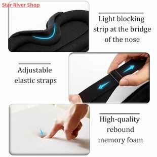 3D Memory Foam Silk Sleep Mask Soft?Women Men Eye Patches C