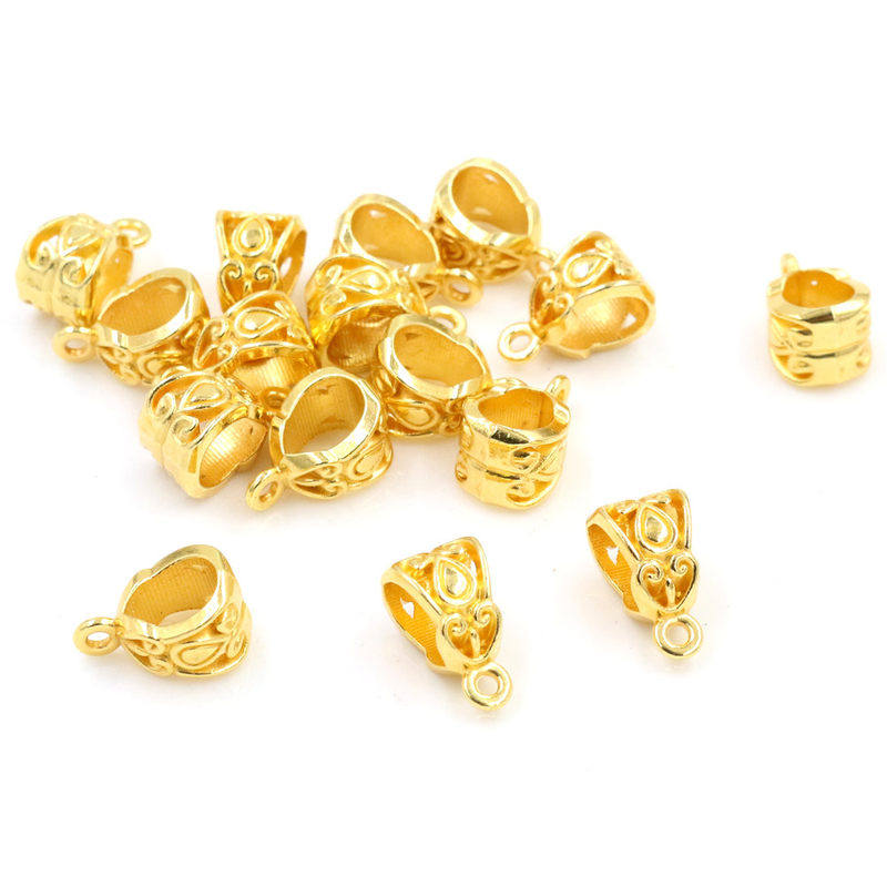 20pcs 13x8x8mm Beads Bails Pendants Jewelry Making DIY Neckl