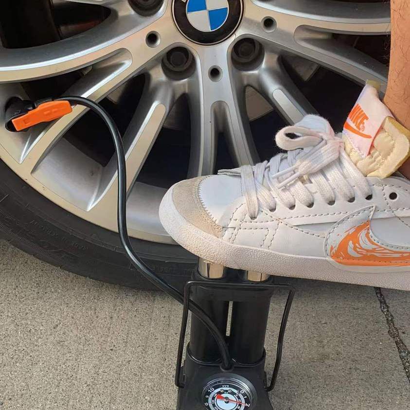 新疆西藏包邮高压脚踩打气筒汽车摩托车电动车自行车三轮车篮球通