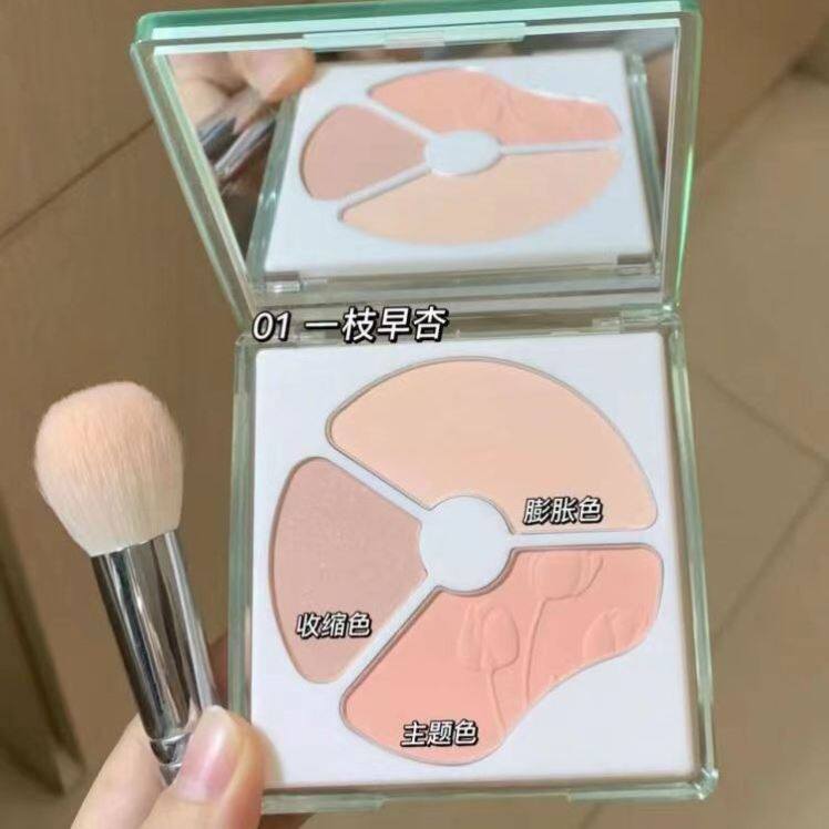 Tri-Color Blush Palette Astringent Color Expanding Shrink