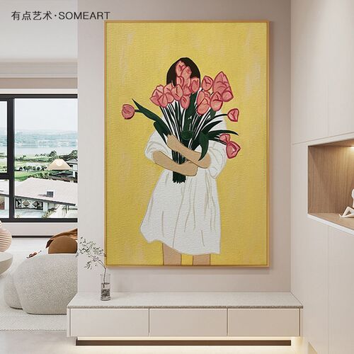 好货简约现代客厅沙发背景墙装饰画北欧人物卧室床头壁画走廊玄关