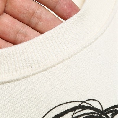 Tangada New Arrival Women Fashion Charater Print Fleece Swea