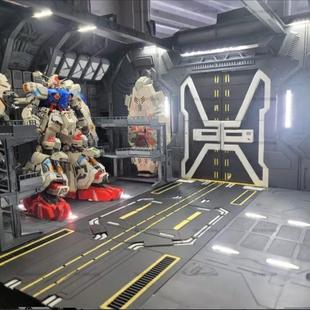 高达PG级格纳库模型场景高达格纳库3D打印模型素材图纸STL文件