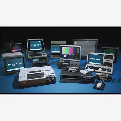 Retro Eighties VOL 1 复古八十年代电脑电视道具 虚幻5 UE4