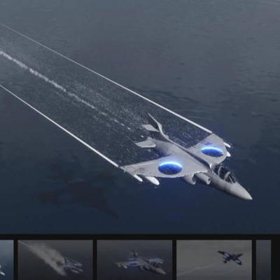 虚幻5ue4.27写实飞行器空气动力学尾气喷射喷水花尾迹气体5.0+