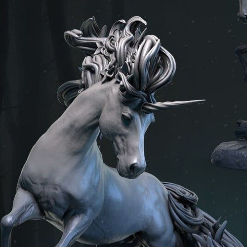 独角兽 天马 飞马 马 动物精品雕塑摆件3d打印模型stl文件素材