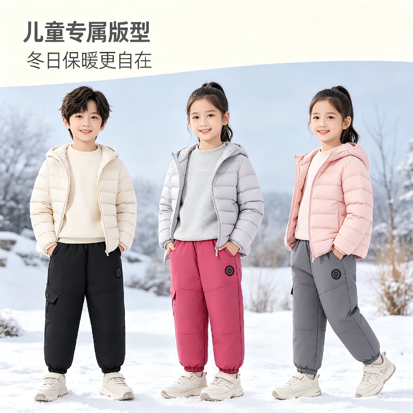 品牌断码儿童羽绒裤男女童加厚