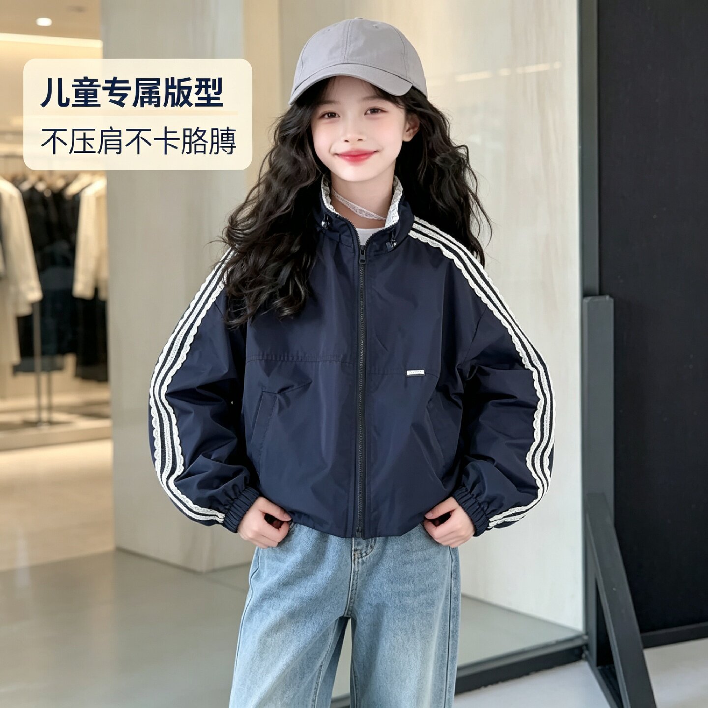 女童秋装炸街百搭外套|中大童