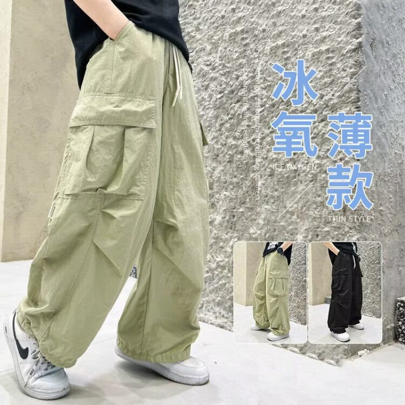 儿童装男童夏装薄款工装裤裤子夏季中大童防蚊裤2026新款夏款男孩