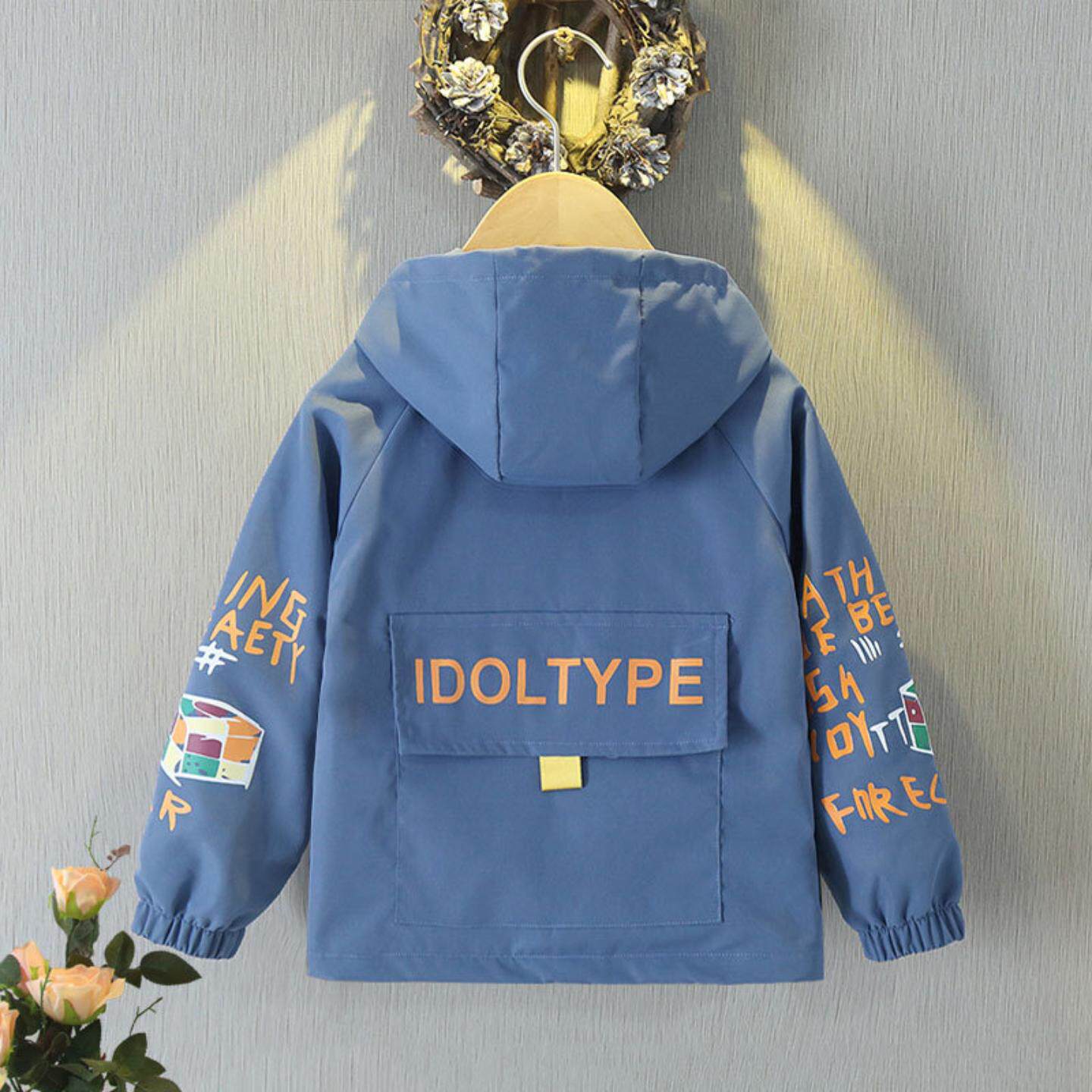 男童薄款外套连帽衣2026韩版新款冲锋衣春秋装春季儿童透气休闲服