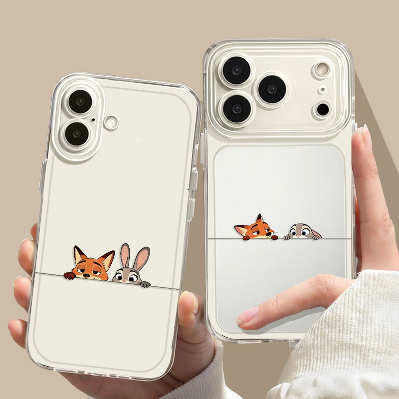 尼克朱迪手机壳苹果17ProMax适用iPhone16疯狂动物城2周边可爱卡通软壳11防摔12透明13保护套14全包15超火air,3C数码配件,手机保护套/壳,淘宝优惠券,粉丝福利购,淘宝优惠卷