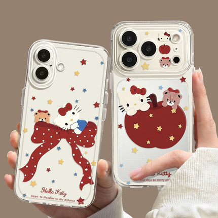 可爱KT适用小米17ProMax手机壳15红米k80蝴蝶结k90女生14ultra软壳note防摔卡通凯蒂猫k70全包HelloKitty新年