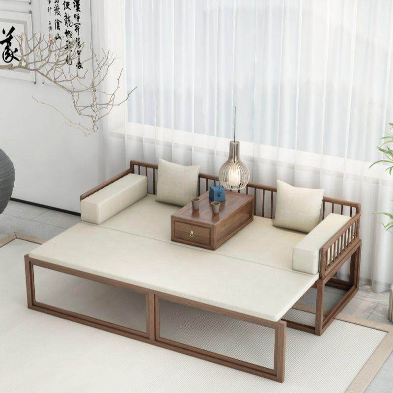 新中式罗汉床塌床小户型客厅实木沙发床榆木白蜡木简约现代贵妃榻