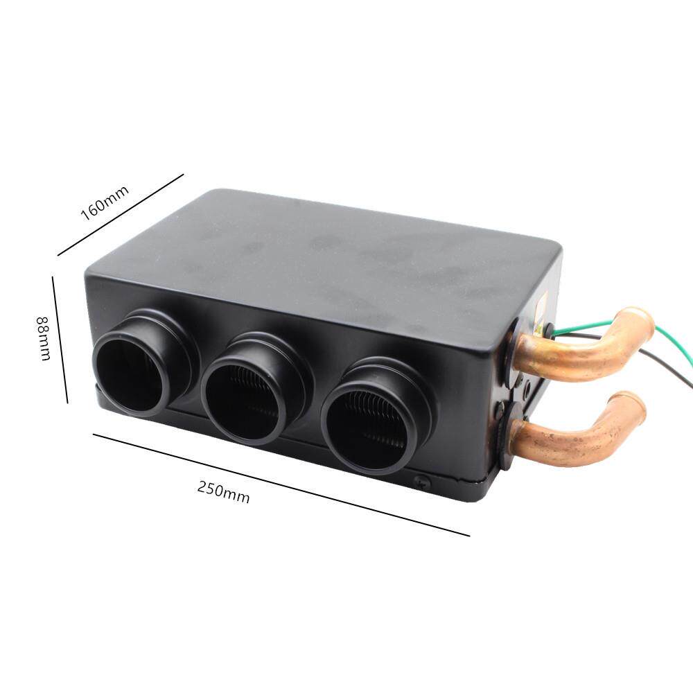 汽车除霜暖器12V24V车载暖风机加热采暖取暖器三孔水暖加热风机
