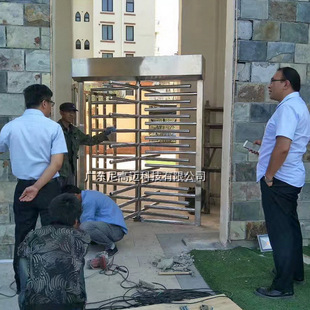 尼高迈加厚不锈钢全高转闸单双门转闸门工地小区旋转门十字辊闸机