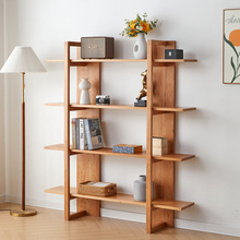 樱桃木书架胡桃木书房柜红橡木书柜书架子书桌架实木书架